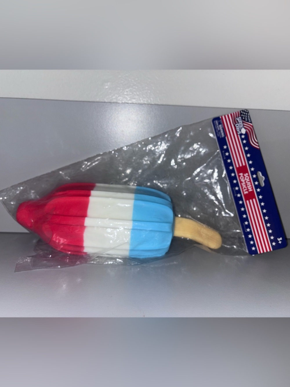 Sunny Days Squish Popsicle - Red White Blue Viral Sensory Fidget Toy - Picture 2 of 3
